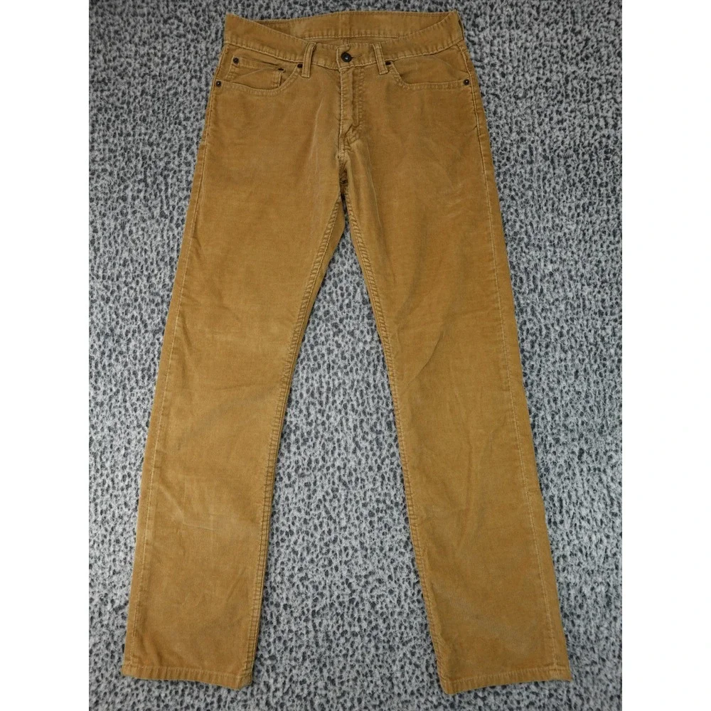 Levis 514 Corduroy Pants Mens 31x32 Tan Brown Slim Straight 5-Pocket